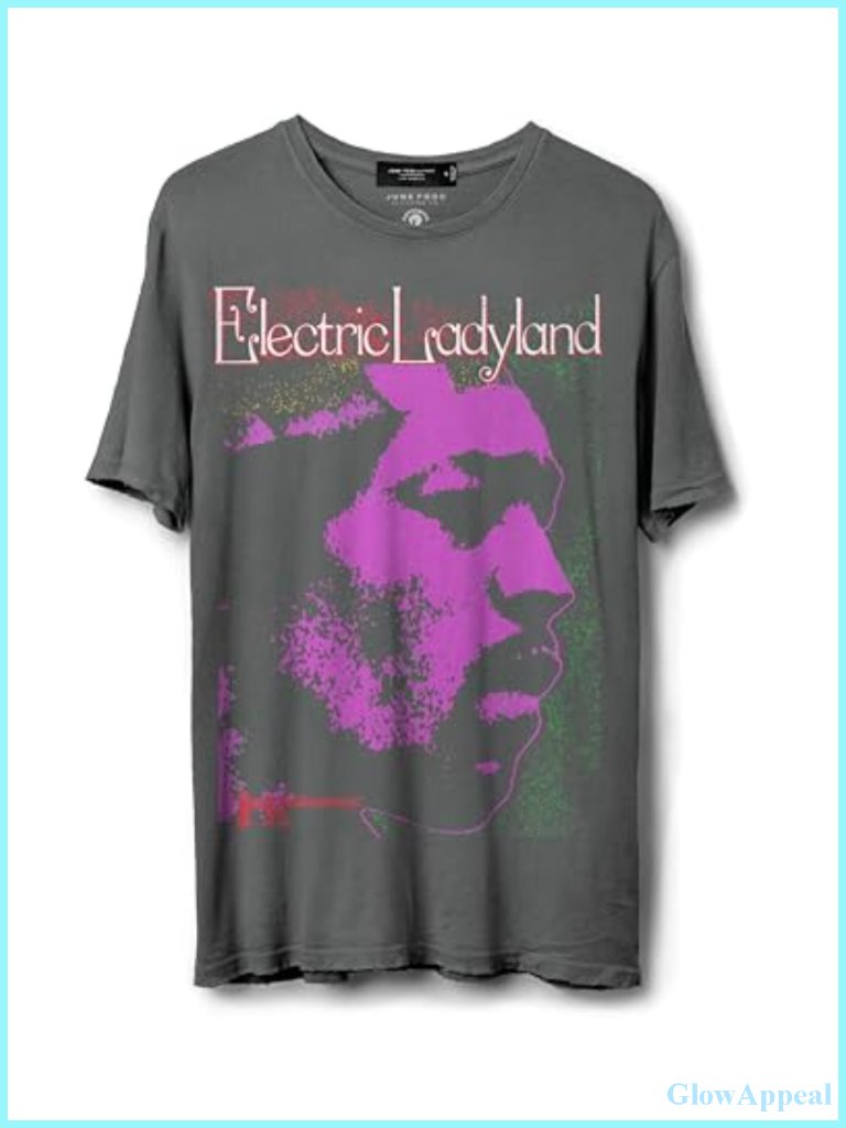 Cotton Crew Neck Short Sleeve T-Shirt Relaxed Fit Vintage Band Graphic